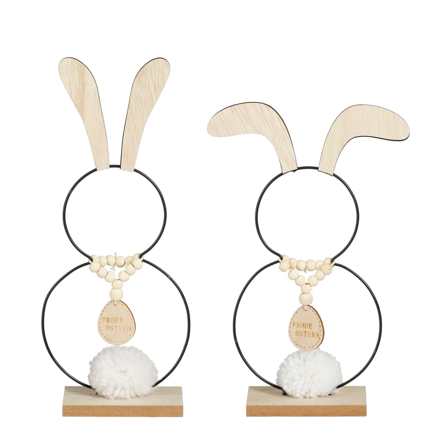 Decoración de madera conejo - decoración de Pascua