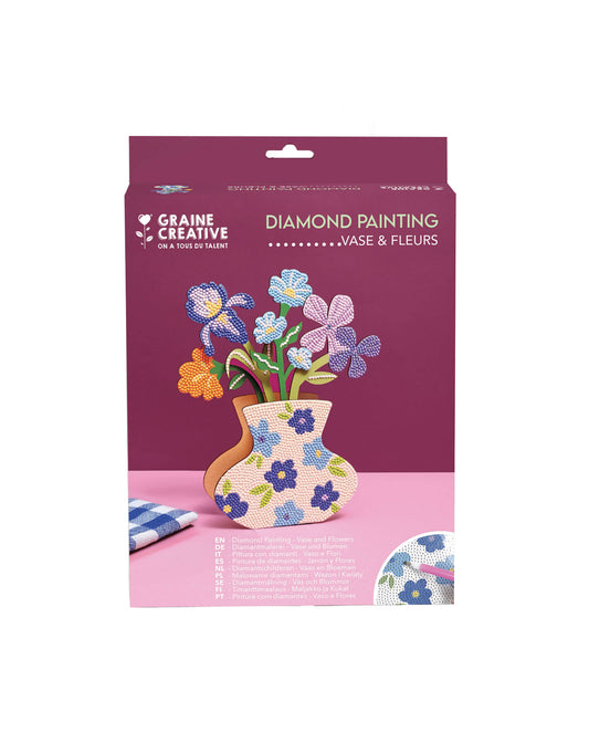 Kit Diamond Painting Jarrón de Flores