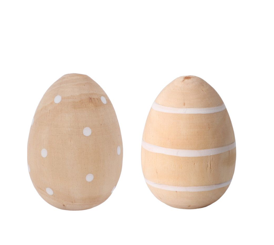 Huevo decorativo de madera - 2 tipos