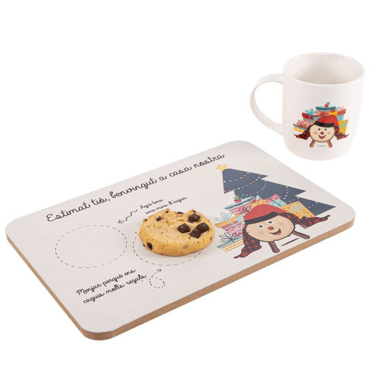 Tabla Navidad “Benvingut a casa nostra” para el Tió