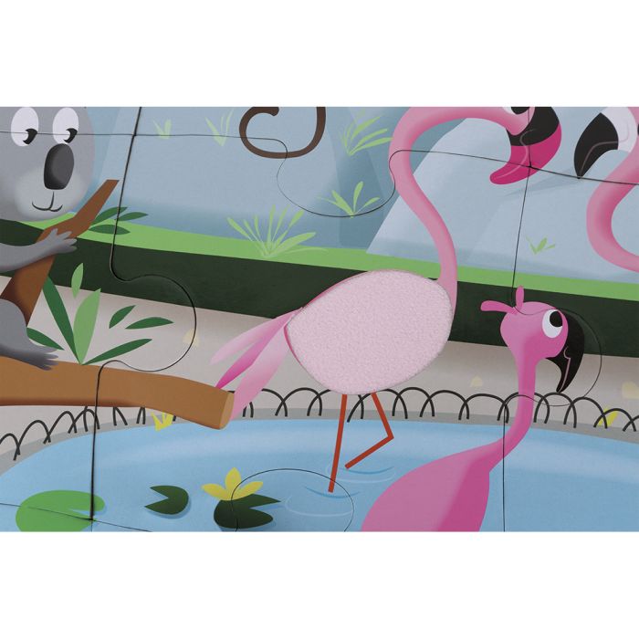 PUZLE TÁCTIL "UN DÍA EN EL ZOO" 20 PZAS.