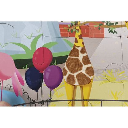 PUZLE TÁCTIL "UN DÍA EN EL ZOO" 20 PZAS.