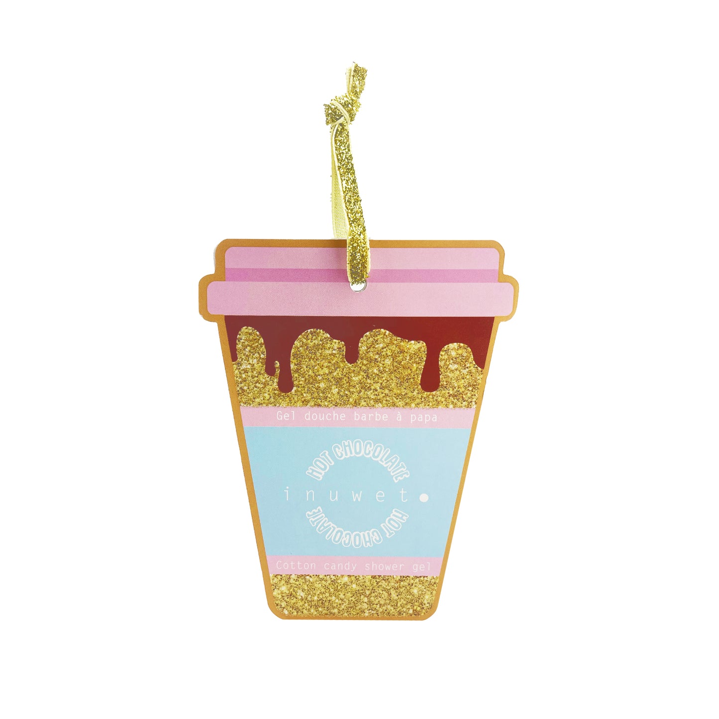 BOLA ÁRBOL HOT CHOCOLATE SANTA: mini gel de baño algodón de azúcar 20ml