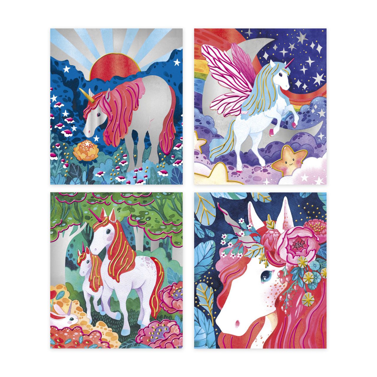 PINTURAS NACARADAS Y EN 3D UNICORNIOS