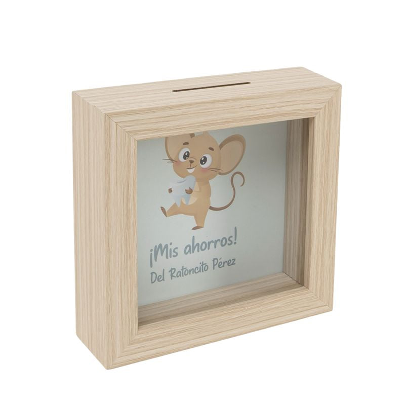 Hucha de Madera Ratoncito Pérez – Hucha Infantil Decorativa para Ahorrar