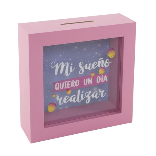 Hucha de Madera “Mi Sueño Quiero Un Día Realizar”