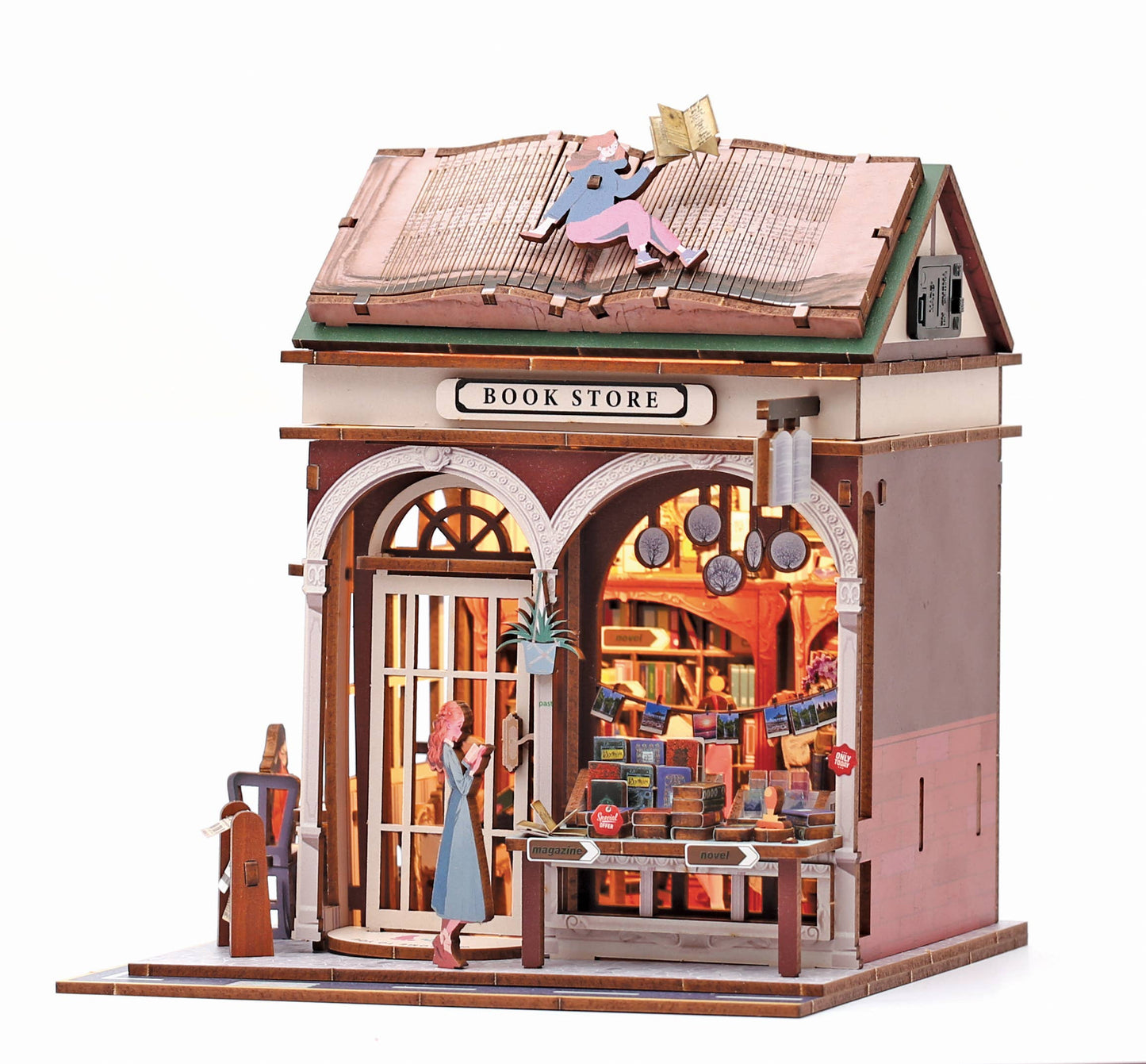 VITRINA 3D MADERA LIBRERÍA