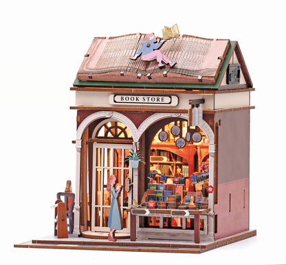 VITRINA 3D MADERA LIBRERÍA