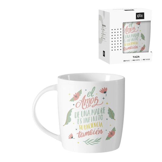 Taza "Mamá Amor" 350 ml – Regalo Perfecto para Madres con Mensaje Especial