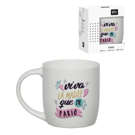 Taza "Madre que me Parió" 350 ml – Regalo Divertido y Original para Madres