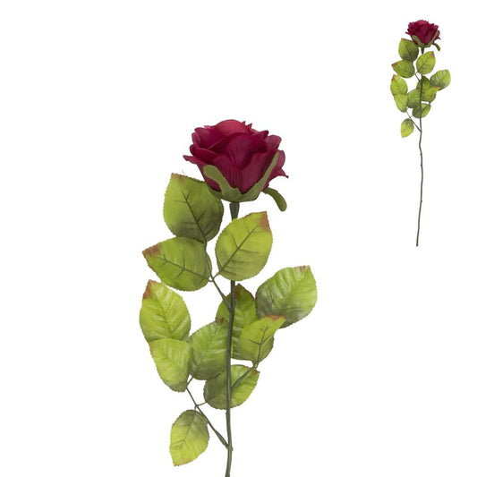 Rosa Artificial Decorativa 58cm Realista