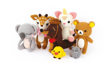 Kit de amigurumi para tejer un dachshund de 180 mm