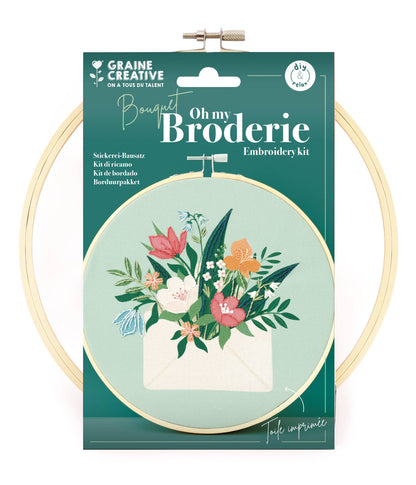 Kit parcial de bordado ramo Ø20 cm