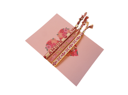 Set 3 Pulseras Cinta de texto Tarjeta Feliz dia de la Madre