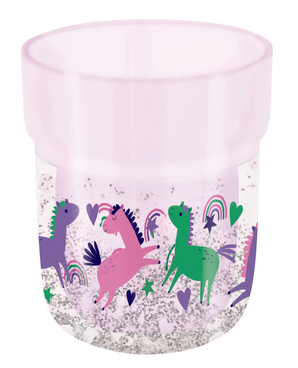 Taza con brillo mágico infantil