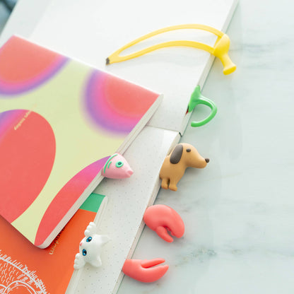 Marcapáginas pez rígido original – Bookmark decorativo kawaii para libros y agendas