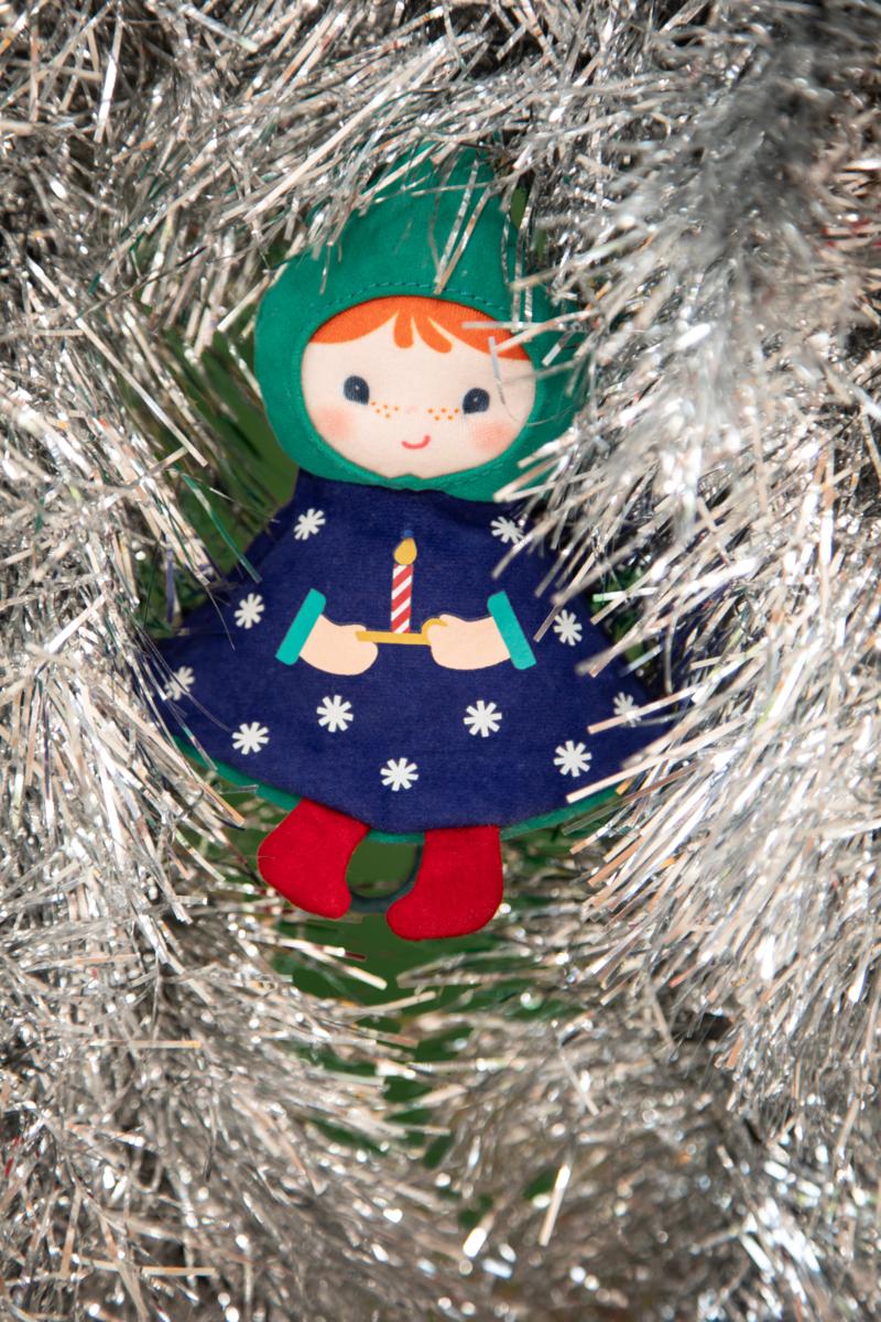 ÁRBOL NAVIDAD Y DUENDE REVERSIBLE AZUL