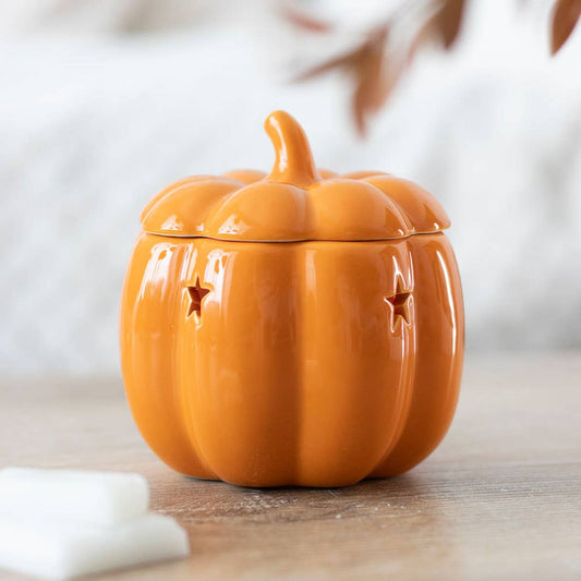 Quemador derretido de cera de calabaza para otoño y otoño