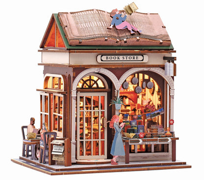 VITRINA 3D MADERA LIBRERÍA