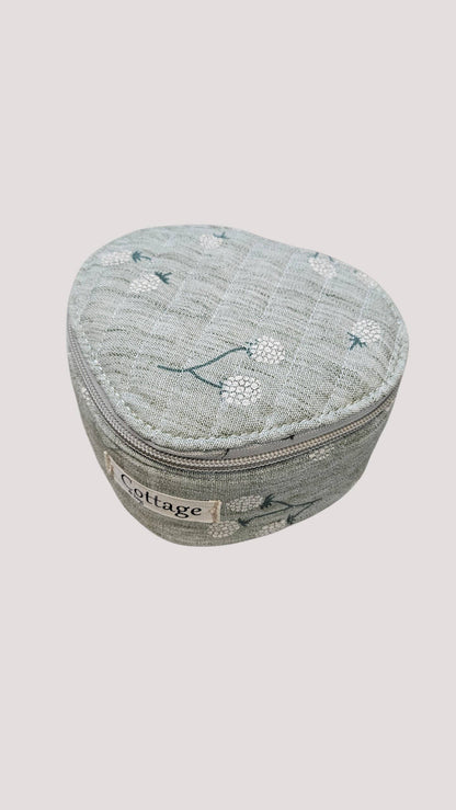 Caja de joyas con corazón 3D de algodón