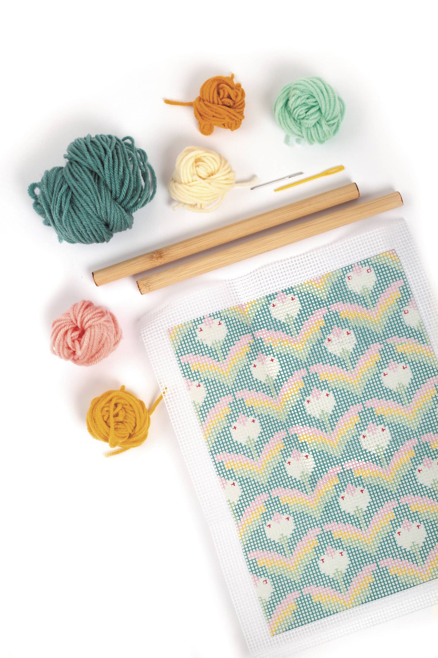 Kit de lienzo con flores tropicales