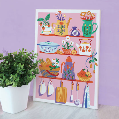 PINTURA POR NÚMERO 30x20 LADO COCINA