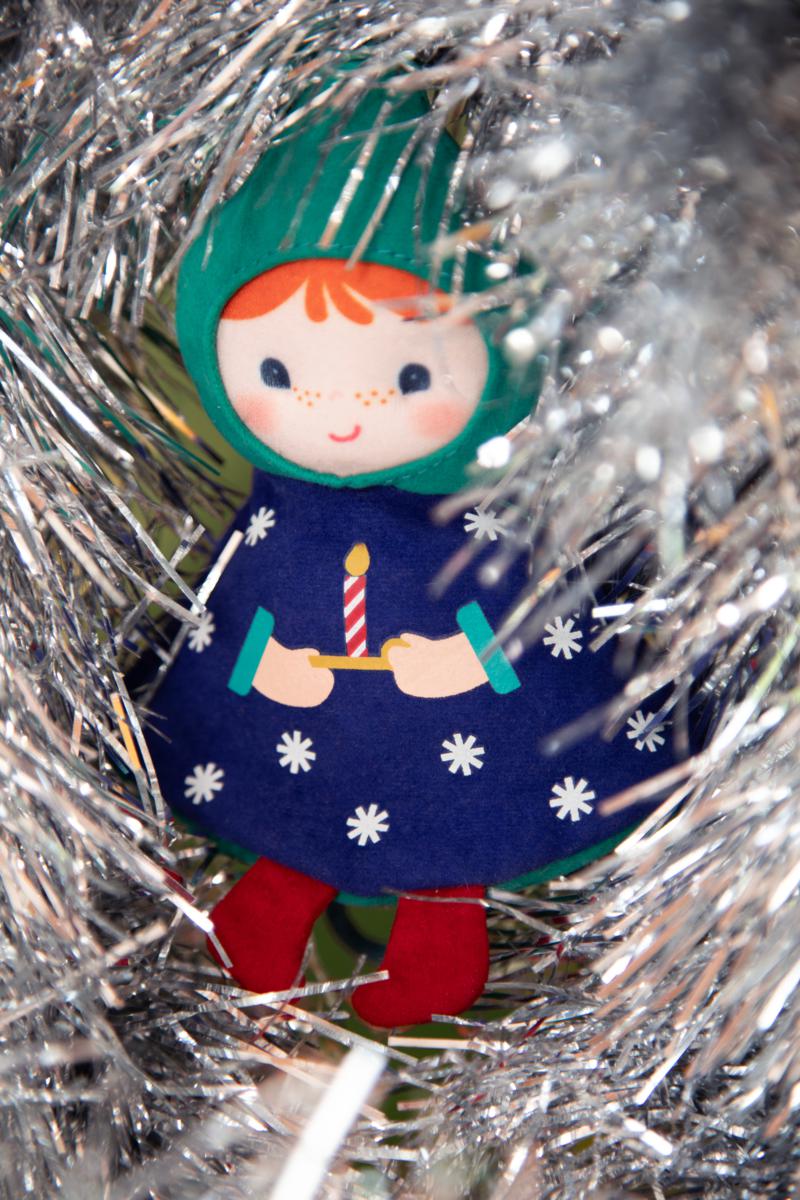 ÁRBOL NAVIDAD Y DUENDE REVERSIBLE AZUL