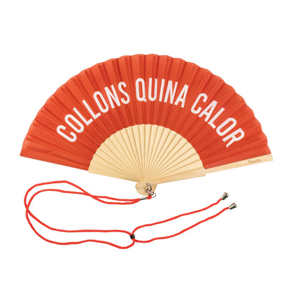 Abanico "Collons Quina Calor" Rojo