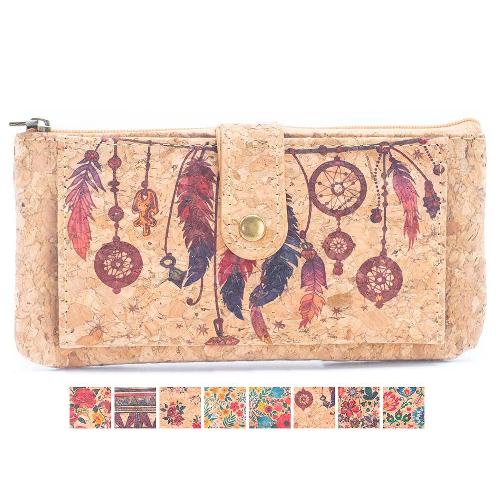 Carteras de tarjetas delgadas para mujer con estampado de flores BAG-2223