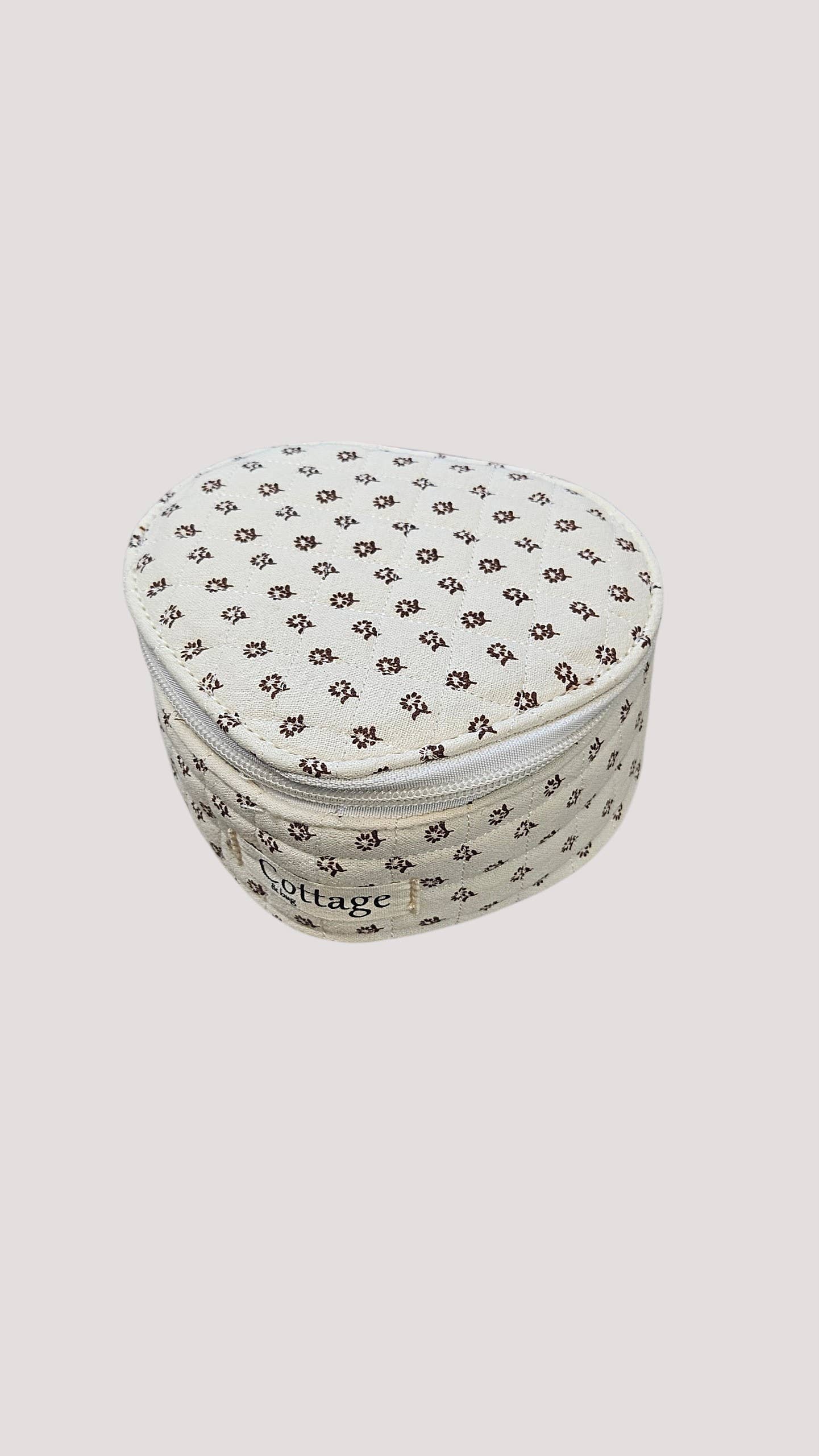 Caja de joyas con corazón 3D de algodón