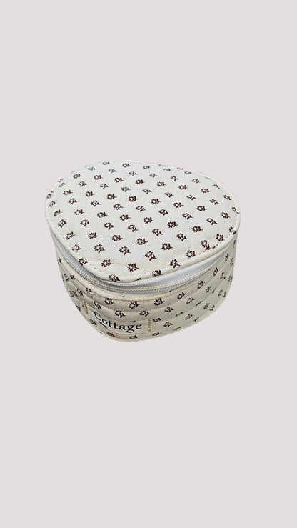 Caja de joyas con corazón 3D de algodón