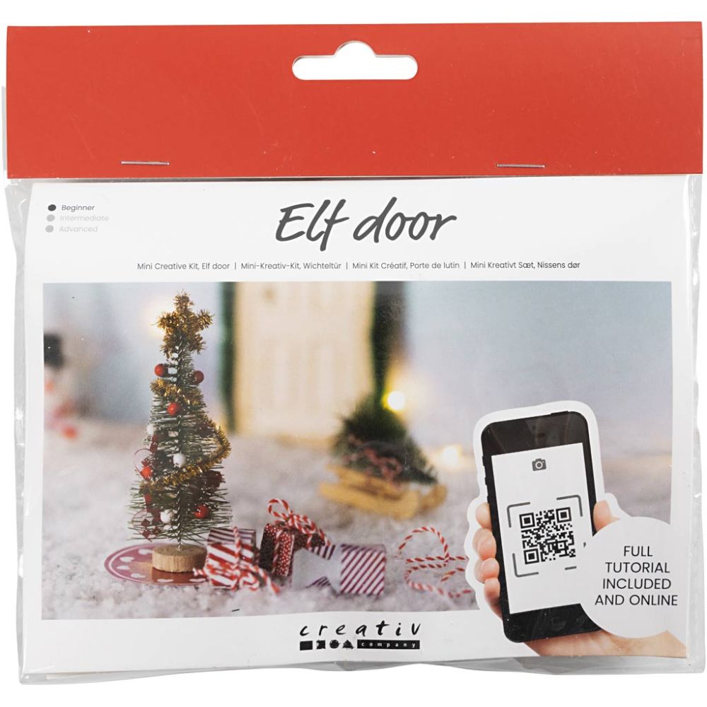 Mini Kit Creativo Navidad “Elf Door” – Árbol Miniatura con Decoración DIY