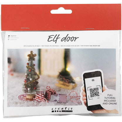Mini Kit Creativo Navidad “Elf Door” – Árbol Miniatura con Decoración DIY