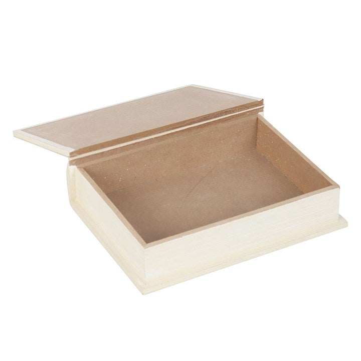 Caja de almacenamiento con forma de libro blanco