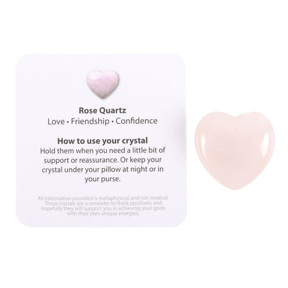 Corazón de cuarzo rosa natural con bolsa regalo I Love You cristal amor amistad energía positiva