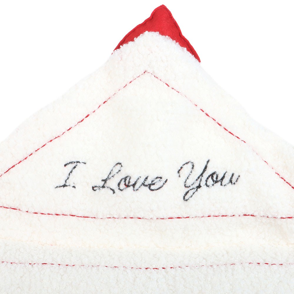 Cojín decorativo carta de amor I Love You estilo boucle suave regalo romántico San Valentín