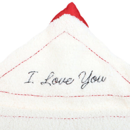 Cojín decorativo carta de amor I Love You estilo boucle suave regalo romántico San Valentín