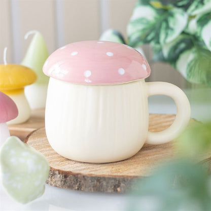 Taza de hongo rosa