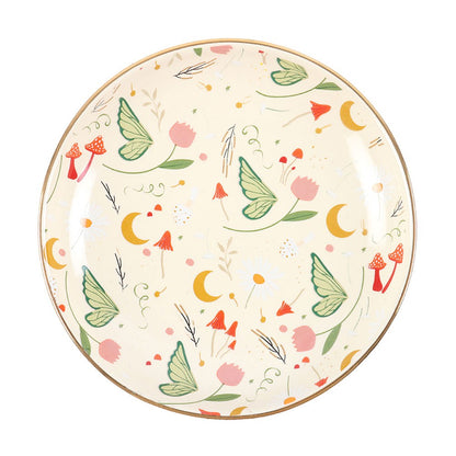 Plato de baratijas con estampado de hadas folclóricas