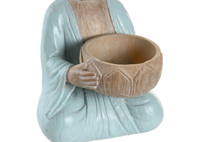 FIGURA RESINA 9X9X14 BUDA PORTAVELA 3 SURT.