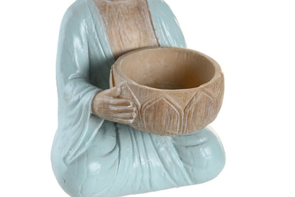 FIGURA RESINA 9X9X14 BUDA PORTAVELA 3 SURT.