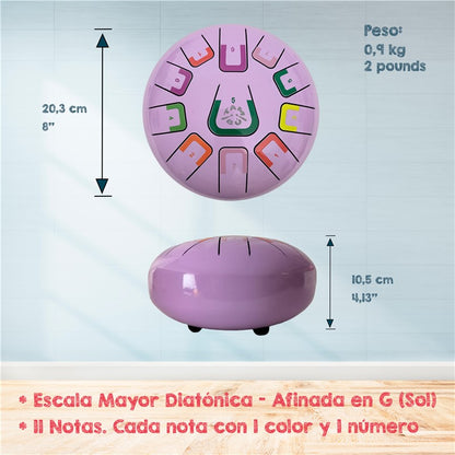 Tambor Tambú 8" 11 notas - Violeta