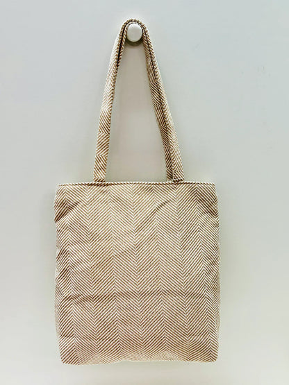 Bolsa Tote Bag Espiga Beige Unicolor