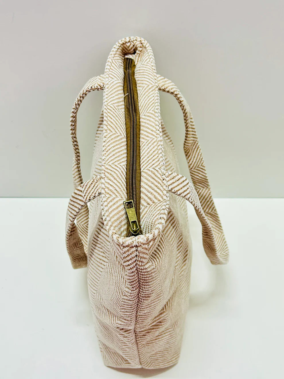 Bolsa Tote Bag Espiga Beige Unicolor