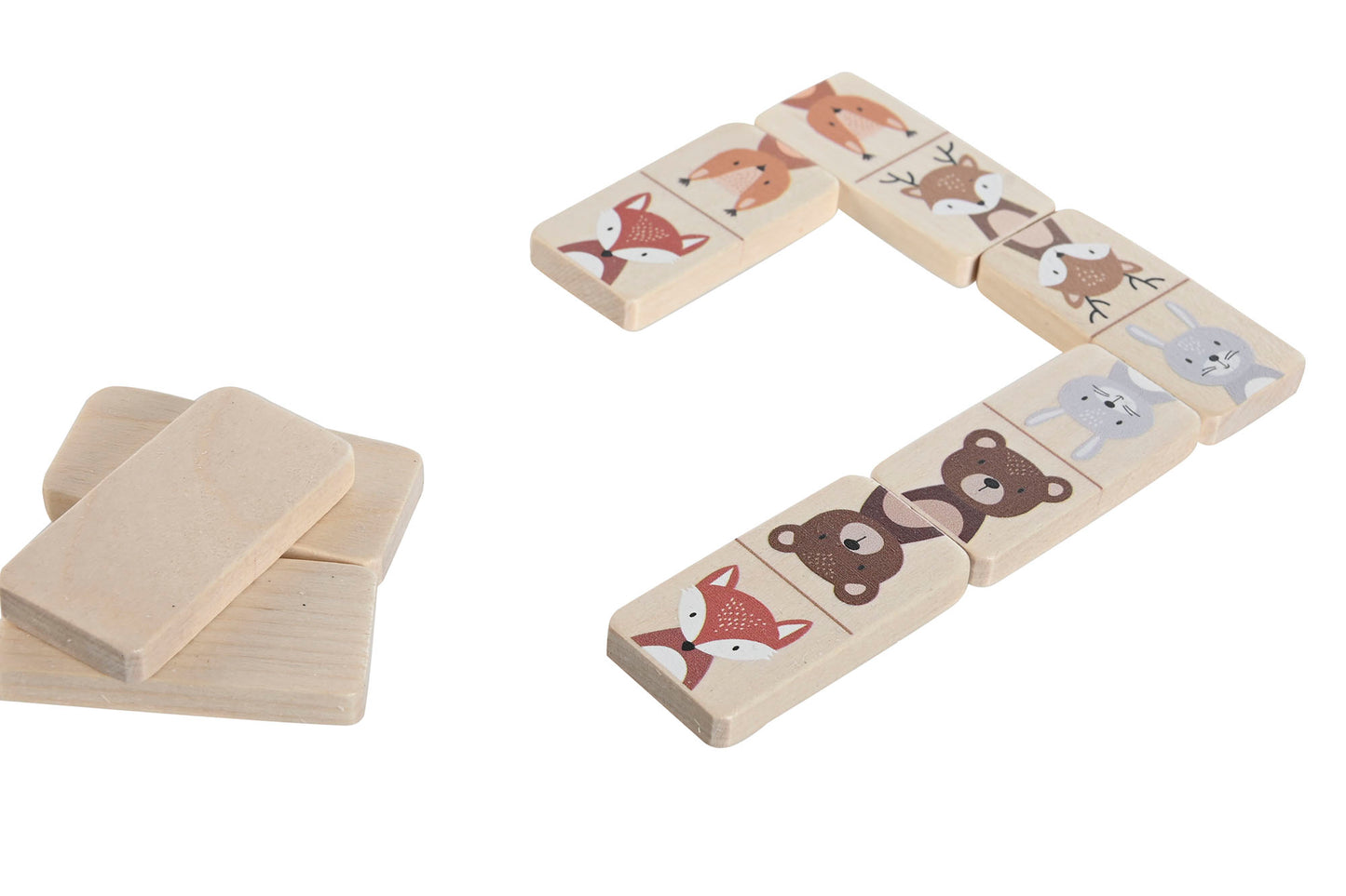 Juego de Dominó en Madera - Set de 28 Piezas | 19x6,5x4 cm | Diseño de Animales