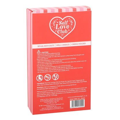 Kit de baño ritual Self Love Club sales del Himalaya velas y portavelas regalo spa relax