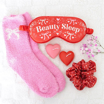 Set regalo Beauty Sleep Self Love Club antifaz calcetines y velas autocuidado romántico