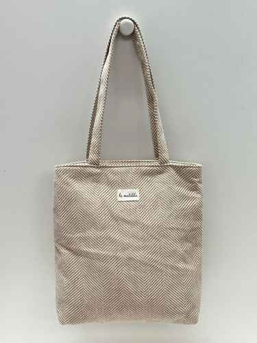 Bolsa Tote Bag Espiga Beige Unicolor