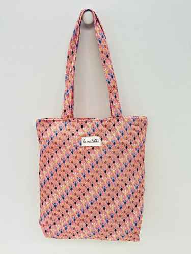 Bolsa Tote Bag Rombos Rosa
