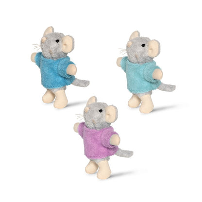 Muñecos Trillizos The Mouse Mansion 8 cm | Pack 3 Personajes La Casa de los Ratones